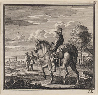 KG 05796
<br/>
De Post. Snel tot voordeel.
De Snelheid is wel goed, Als zij, na welheid spoed
<br/>
<em>Luyken, Jan (1649-1712)</em>